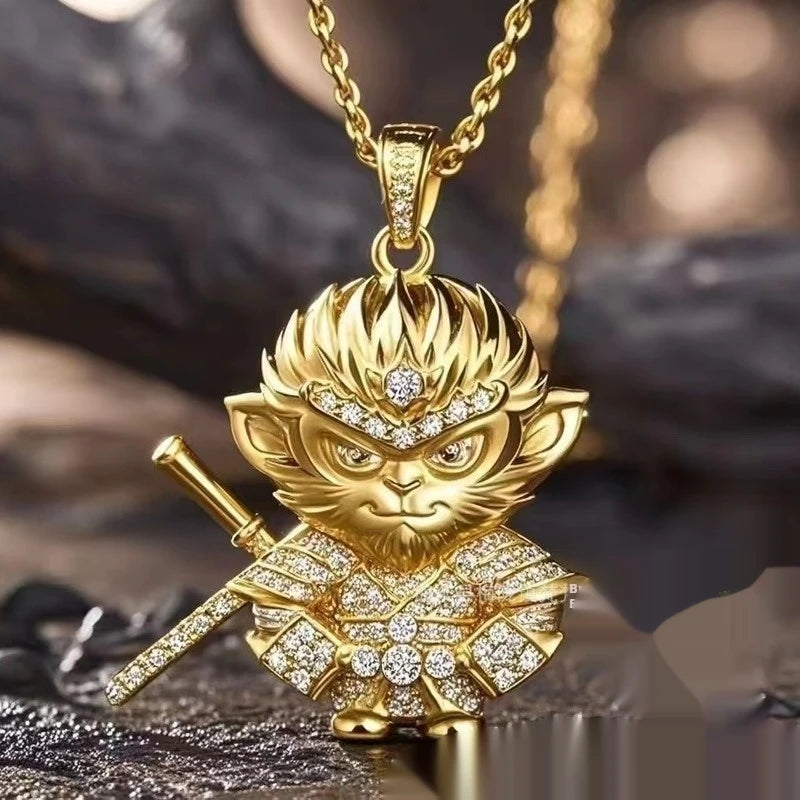 Baby Wukong Diamond Necklace - Black Myth : Wukong