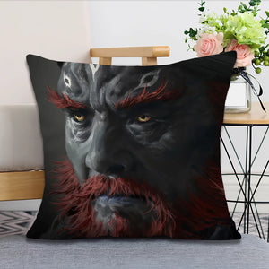 Black Myth Zhong Kui Cushion – Fierce Demon Slayer Face