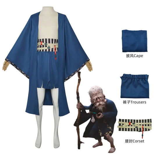 Tudigong Cosplay Costume (Adult Robe, Cloak, and Pants Set) - Black Myth : Wukong