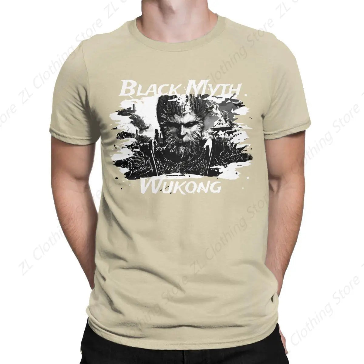 Black Myth: Wukong - The Warrior's Wrath Beige T-Shirt