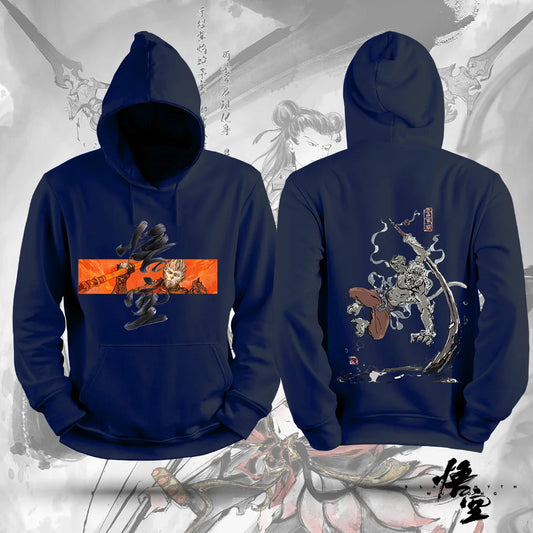 Black Myth: Wukong Navy Blue Hoodie - Legendary Warrior Apparel