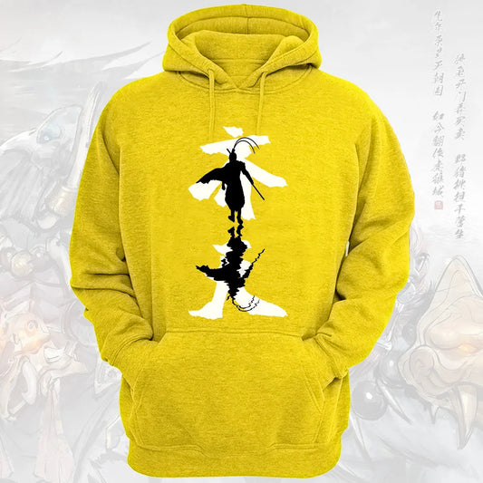 Black Myth Wukong Hoodie Yellow Sun Wukong Silhouette