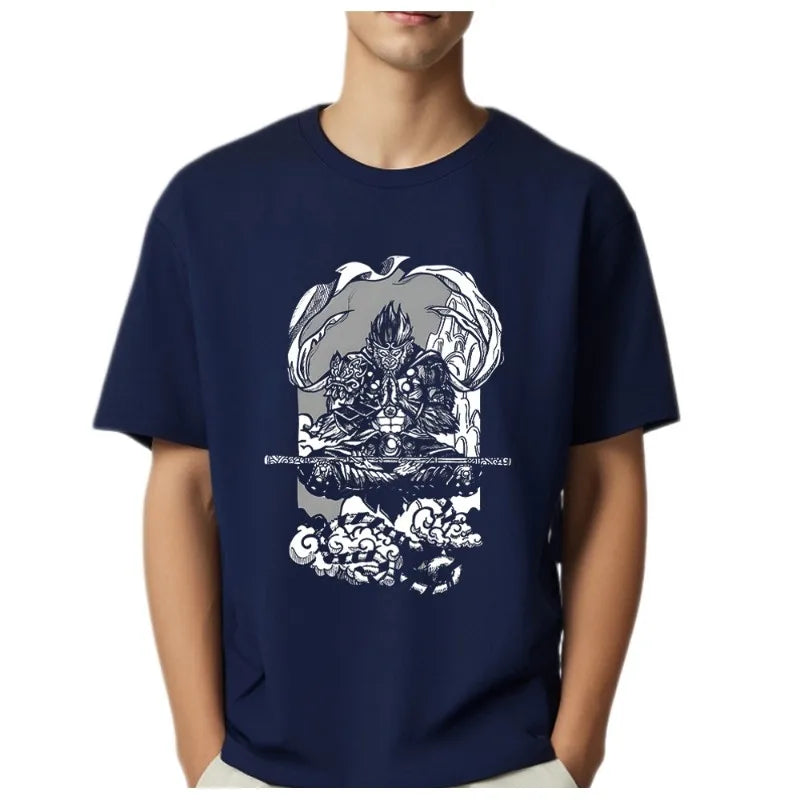 Black Myth: Wukong - Navy Blue Sun Wukong Graphic T-Shirt