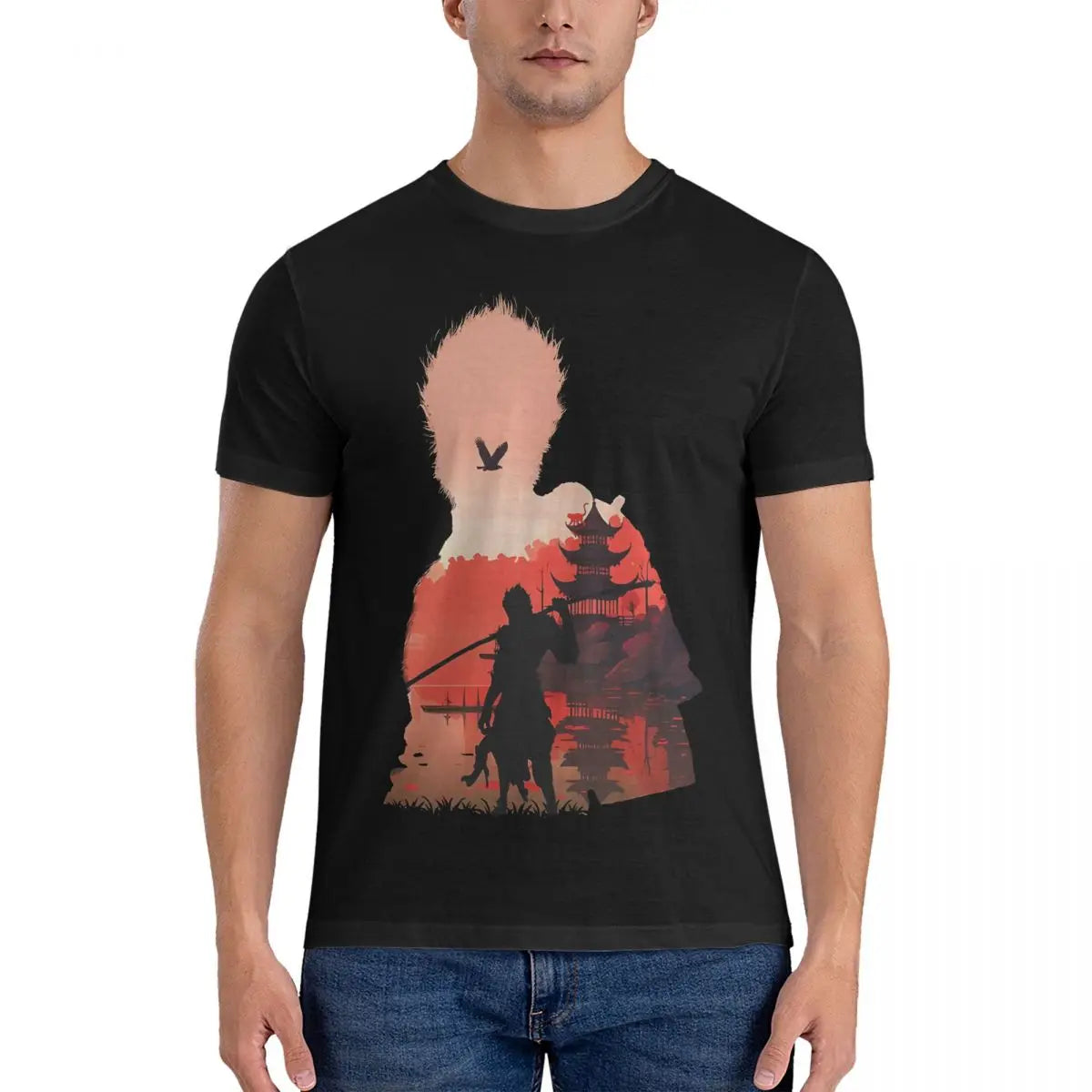 Black Myth : Wukong Silhouette Adventure T-Shirt - Green