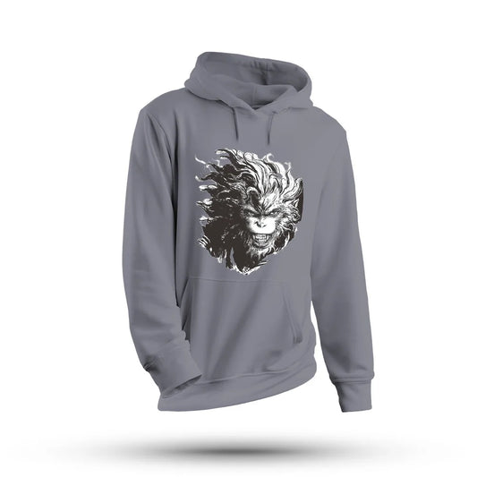 Fierce Wukong Dark Gray Hoodie - Black Myth: Wukong