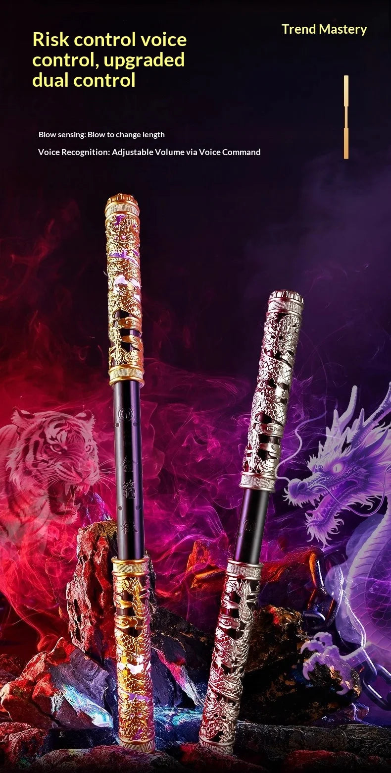 Black Myth Wukong Ruyi Jingu Bang Dark Gold Electronic Retractable Staff Replica