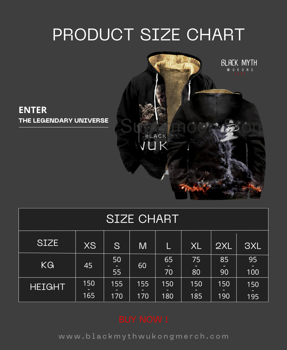 Enter the Legendary Universe - Black Myth: Wukong Fur Hoodie